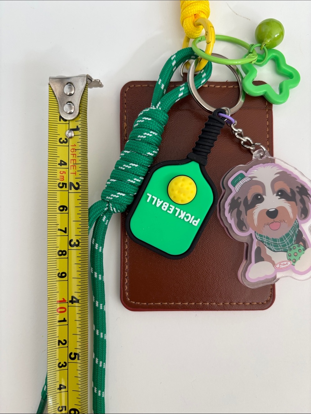 💚Handmade Doodle Mix Cardholder and Keychain Set